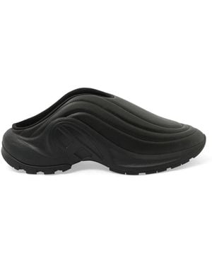 DIESEL D-Runner Mule Sandals, 100% Polyurethane - Black