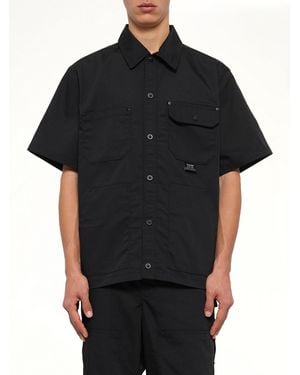 Taion Non Down Work Half Sleeve Shirt - Black