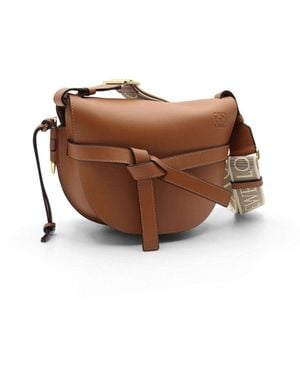 Loewe Small Gate Bag, 100% Soft Calf - Brown