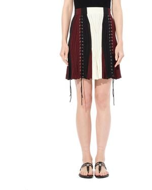 McQueen 'Laddered Mini Skirt, , Size: Small - Black