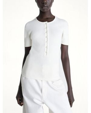 Lemaire Fitted Henley - White
