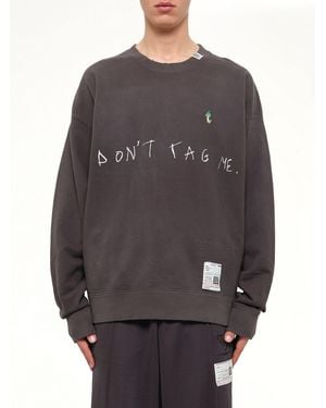 Maison Mihara Yasuhiro Don'T Tag Me. Printed Sweatshirt - Grey