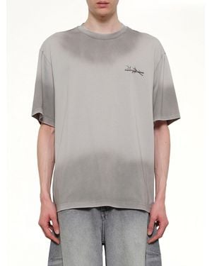 Feng Chen Wang Spray Painted Logo T-Shirt - Grey