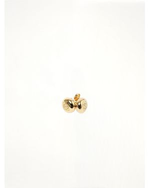 Loewe Anagram Pebble Stud Earrings - White