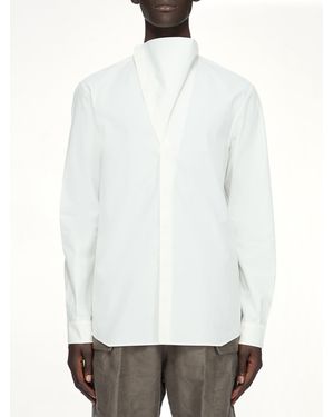 Rick Owens Cotton Poplin Island Shirt - White