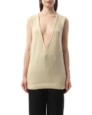 Lanvin Knitted Top, Long Sleeves - Natural