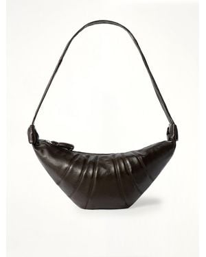 Lemaire Croissant Medium Coated Cotton Bag - Black