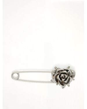we11done Small Spiky Rose Pin Brooch - Natural