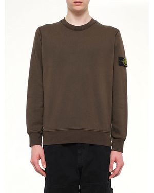Stone Island 6100060 Organic Cotton Sweatshirt - Brown