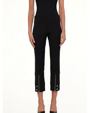 McQueen Fitted Zip Trousers - Black