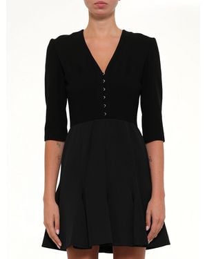 McQueen Godet Mini Dress - Black
