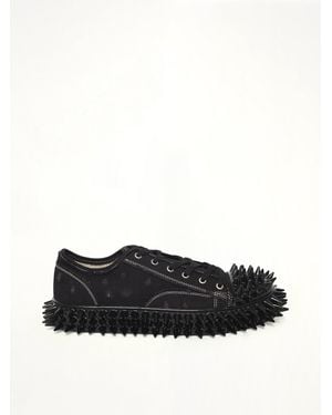 Doublet Spiky Canvas Trainer - Black