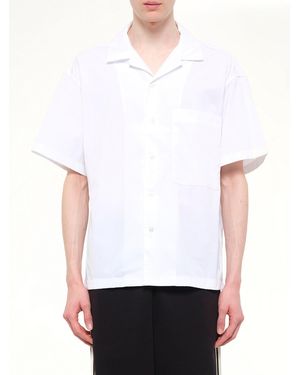 Palm Angels B Curved Logo Bowling Shirt - White