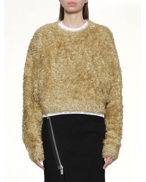 Noir Kei Ninomiya Polyester Lame Knit - Natural