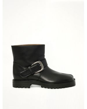 Maison Margiela Tabi County Buckle Ankle Boots - Black