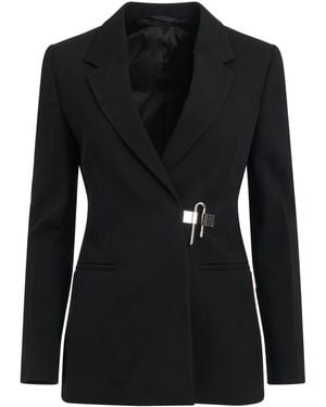 Givenchy Starchy Wool Tricotine Jacket - Black