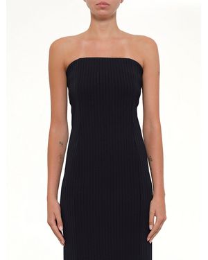 Givenchy Viscose Rib Long Dress - Black