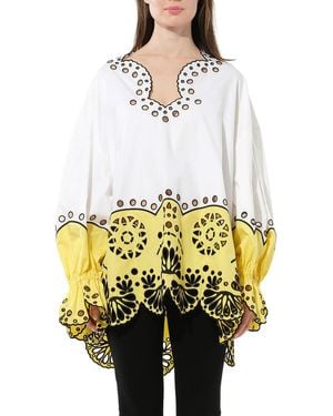 Emilio Pucci Long Sleeve Blouse, Size: Small - Yellow