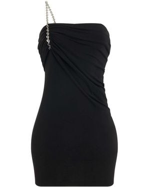 Givenchy Shiny Crepe Jersey Mini Dress - Black