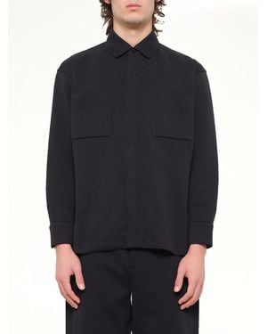 CFCL Soft Milan Covered Placket Shirt - Blue
