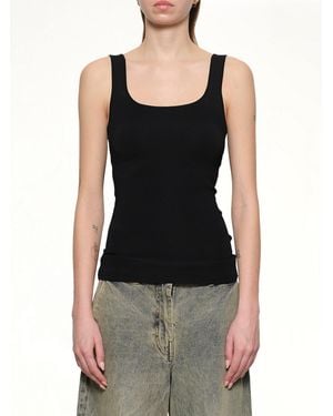 Entire studios Squared Neck Top - Black