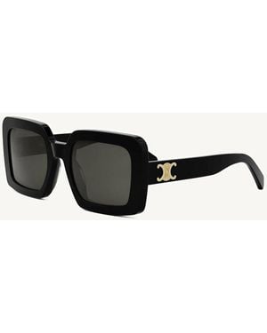 Celine Cl40304U 5601A Acetate Sunglasses - Black