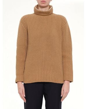 Loewe High Pearls Jumper - Natural