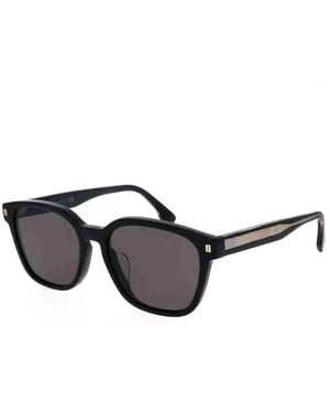 Fendi Fe40001U Square Sunglasses With Smoke Lens - Black