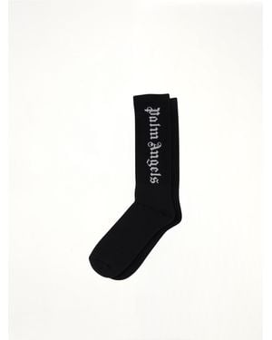 Palm Angels Vertical Logo Socks - Black