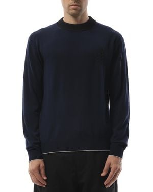 Jacquemus La Maille Tricot, Round Neck, Long Sleeves, 100% Polyester, Size: Large - Blue