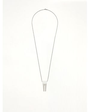 Rick Owens Open Trunk Charm Necklace - White