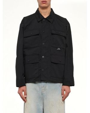 Taion Non Down Work Button Coverall - Black