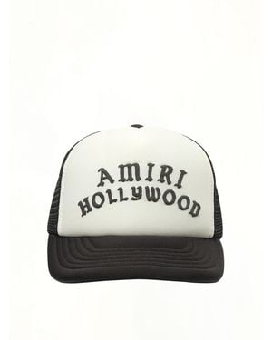 Amiri Hollywood Trucker Hat, 100% Cotton - Black