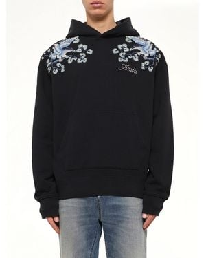 Amiri Floral Embroidered Hoodie - Black