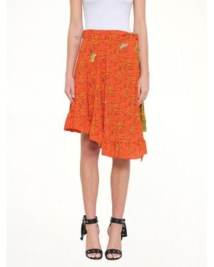 Loewe X Paula Wrap Skirt - Orange