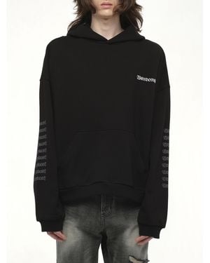 we11done Punk Teddy Hoodie, 100% Cotton - Black