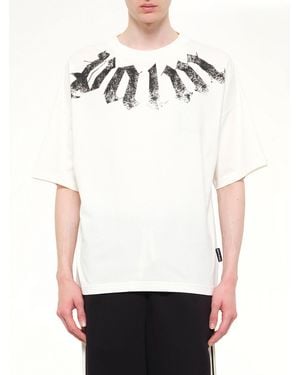 Palm Angels Big Neck Logo Loose T-Shirt - White