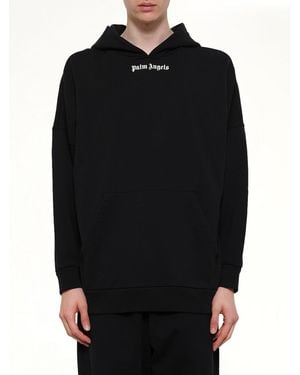 Palm Angels Classic Logo Over Hoodie - Black