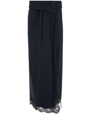 Chloé Jupe Skirt, , 100% Silk - Blue