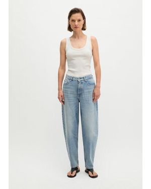Marc O' Polo Vaqueros Modelo Lara Barrel Cropped - Azul