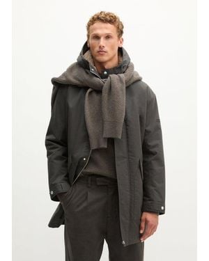 Marc O' Polo Canvasjas Met Capuchon, Regular Pasvorm - Grijs