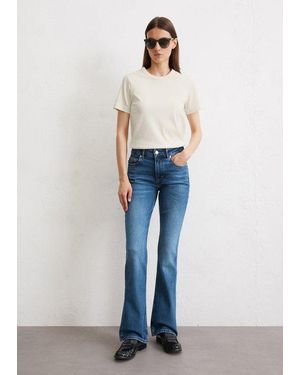 Marc O' Polo Jeans Model Kiruna Flared - Wit