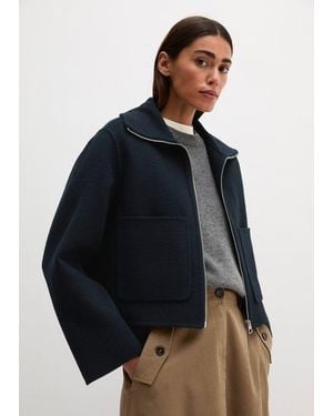 Marc O' Polo Chaqueta De Lana De Corte Regular - Azul