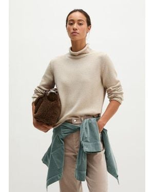 Marc O' Polo Trui Met Col, Slim Fit, Regular - Naturel
