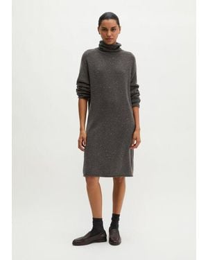 Marc O' Polo Vestido De Punto De Tweed, Corte Regular - Negro