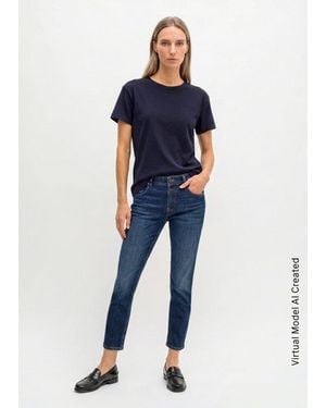 Marc O' Polo Basic-T-Shirt Loose - Azul