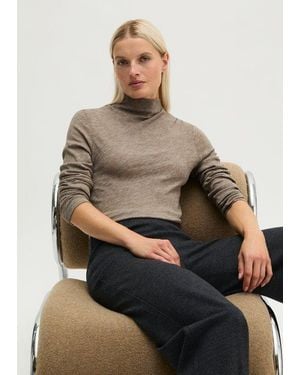 Marc O' Polo Slim-Fit Shirt Met Lange Mouwen - Naturel