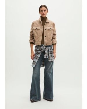 Marc O' Polo Cropped Overhemd Van Corduroy - Blauw