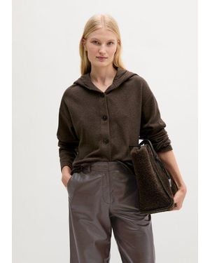 Marc O' Polo Relaxte Sweatshirtjas - Bruin