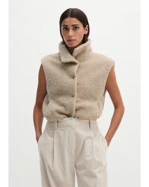 Marc O' Polo Gilet Teddy Taglia Regular - Neutro